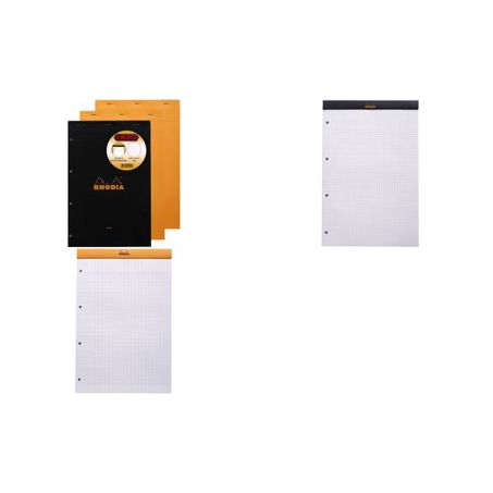 RHODIA Notizblock No. 20 | DIN A4+ | franz. Lineatur | 3er Pack (8017110)