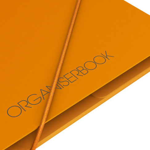 Oxford International A4+ Polypropylen doppelspiralgebundenes Organiserbook | liniert 6 mm | 80 Blatt | orange | SCRIBZEE® kompatibel