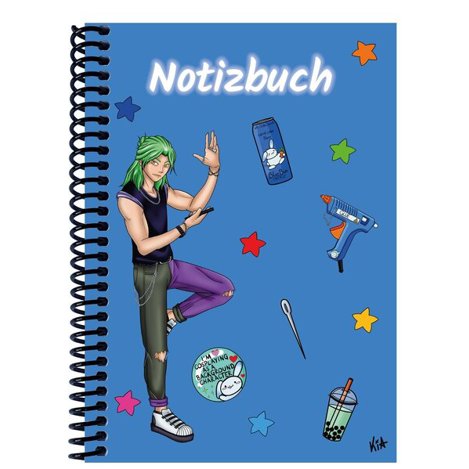 A 5 Notizbuch Manga Quinn | blau | liniert (Nonbook allgemein)